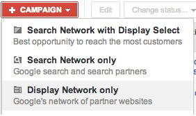 google adwords display network options